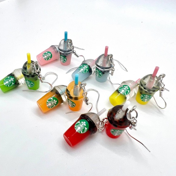 Starbucks Earrings - Boba Beads Earrings - Drink Earrings - Summer Earrings - Picture 4 of 8